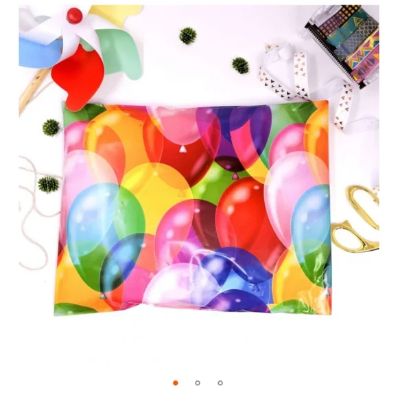 Packaging Mailers Flat 10x13 party balloon theme. Pack of 15 - Picture 3 of 4